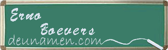 Erno Boevers Visitenkarte